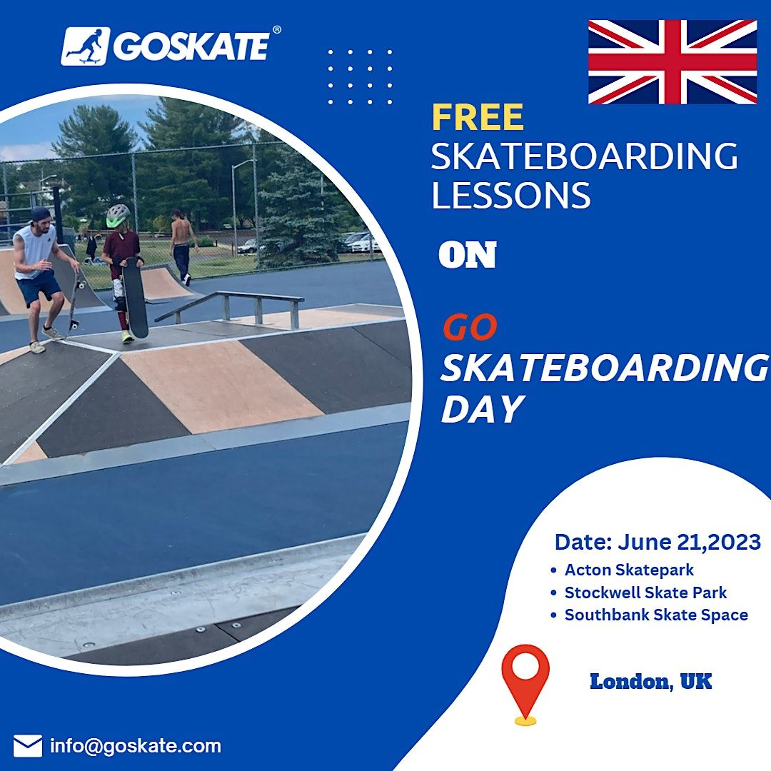 Free Skateboarding Lessons in London on Go Skate Day 2023!!, Stockwell