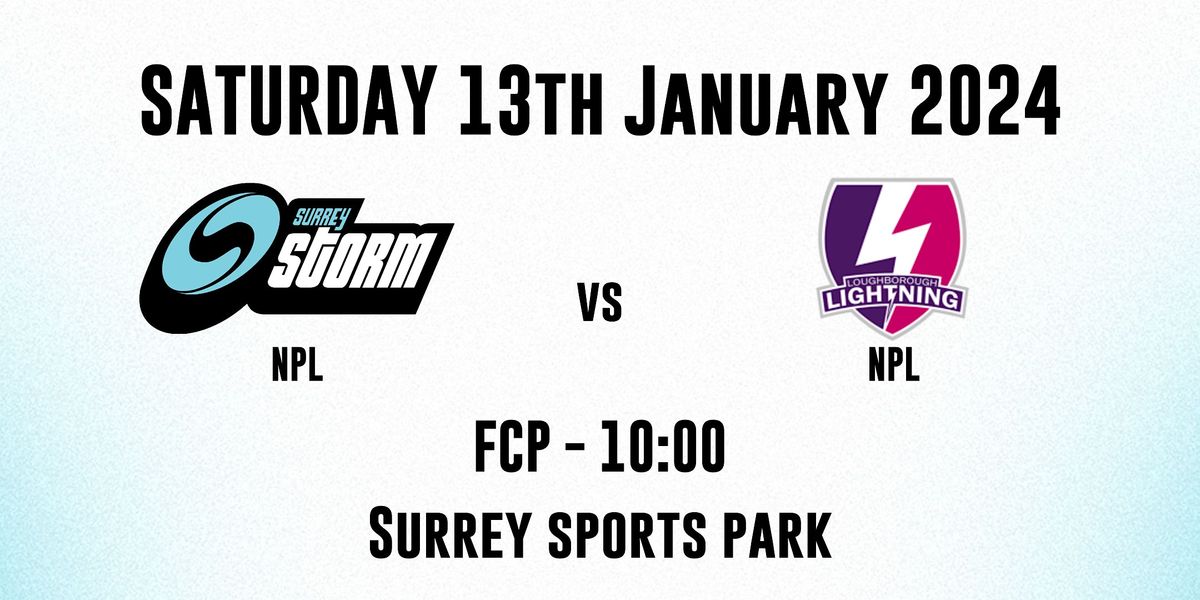 Surrey Storm NPL v Loughborough Lightning (U17s / U19s), Surrey Sports