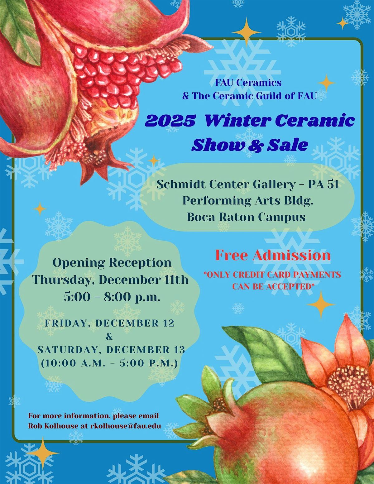 FAU Ceramics Show and Sale, 11 December | Event in Boca Raton | AllEvents