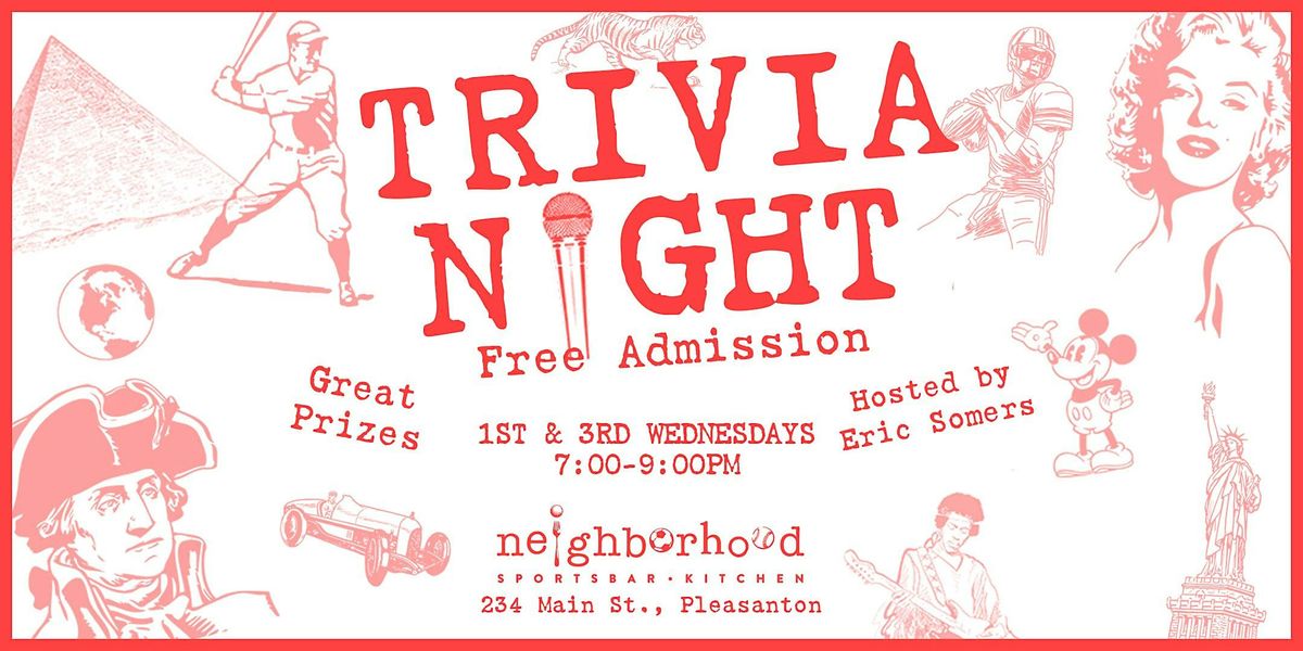 TRIVIA NIGHT at Neighborhood Sports Bar and Kitchen | Event in Pleasanton | AllEvents