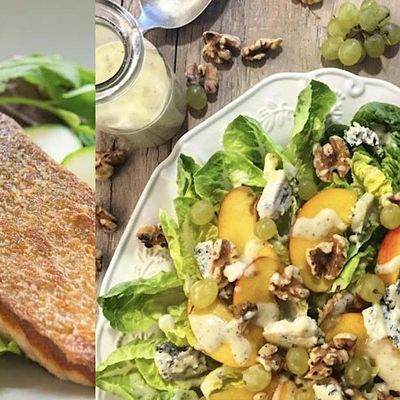 MealticketSFs Private Live Cooking Class -Salmon Little Gem & Peach Salad