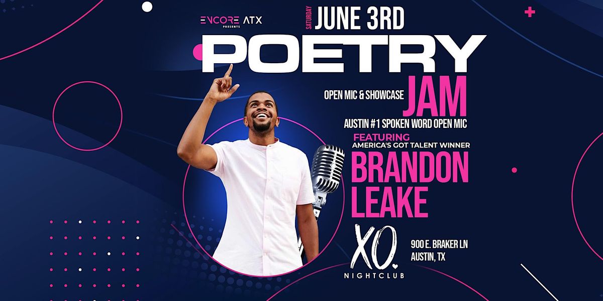 Austin Poetry Jam Open Mic + Showcase 6.3, XO Austin, June