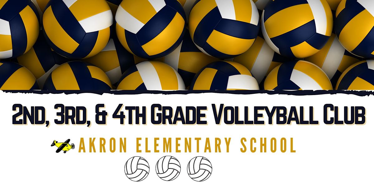 2nd4th Grade Volleyball Club, Akron Elementary School, April 18 2023