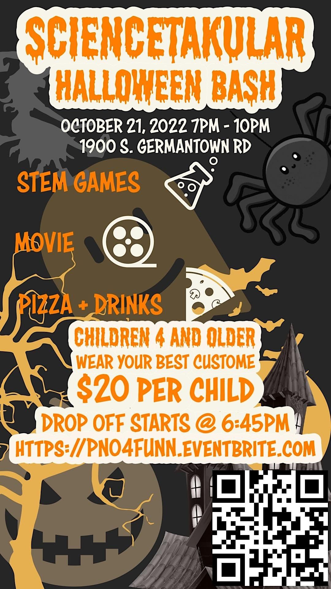 Kids Night Out Sciencetakular Halloween Bash 1900 S Germantown Rd December 16 22 Allevents In