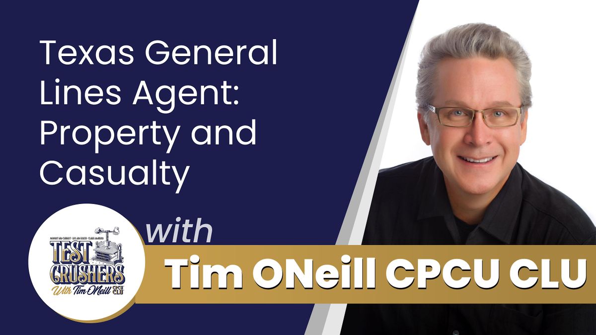 Texas General Lines Agent: Property& Casualty Exam Prep: via LIVE WEBINAR, 17 June | Online Event | AllEvents.in