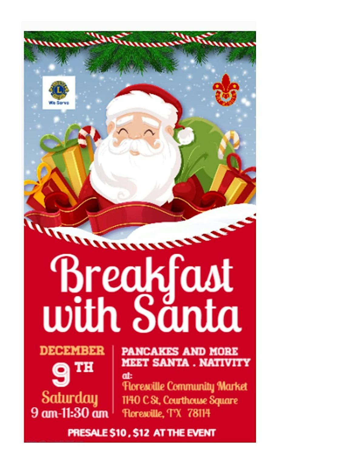 1st Annual Breakfast with Santa, Floresville Community Market, 1140 C