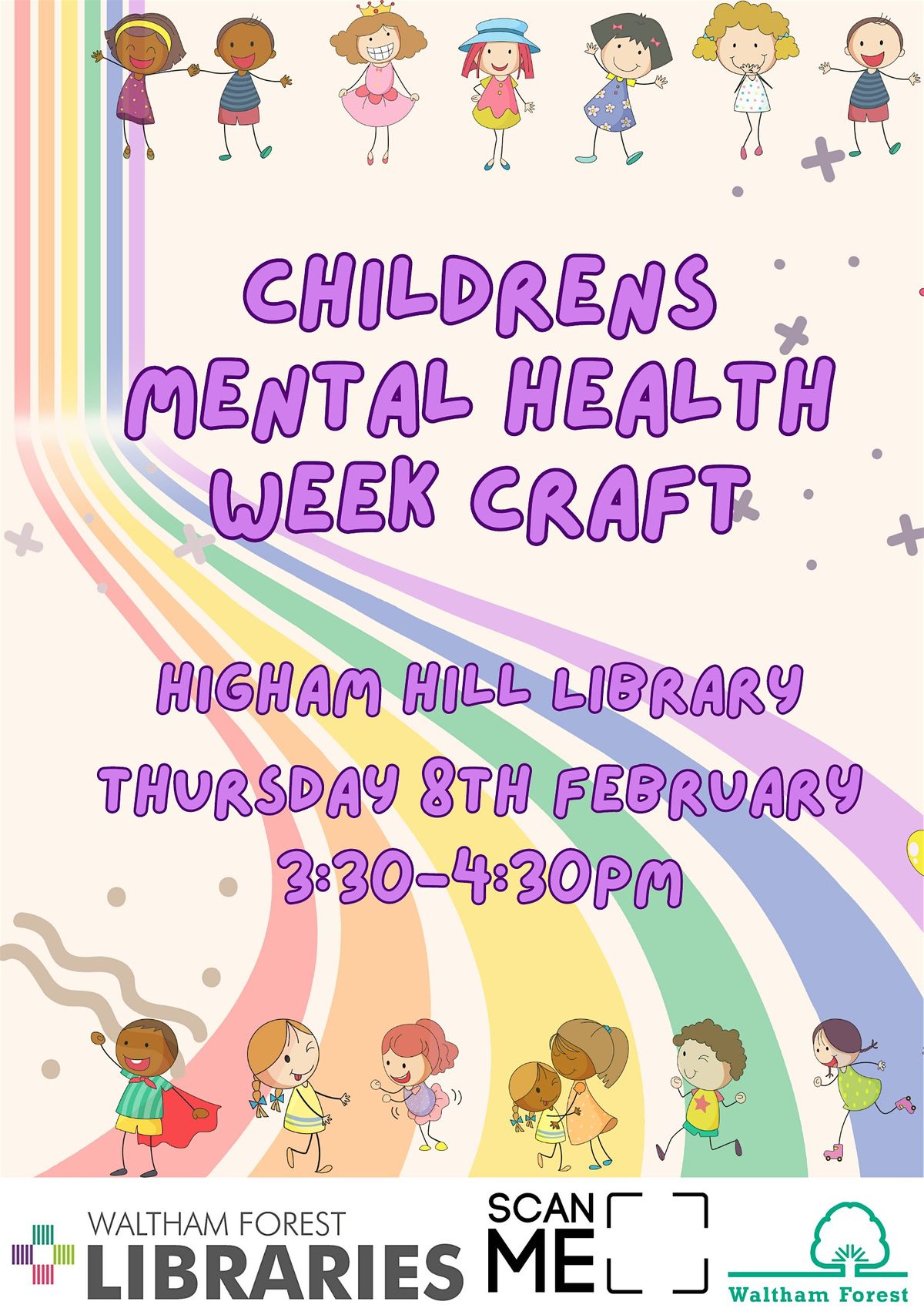 Childrens Mental Health week craft Higham Hill library, Higham Hill