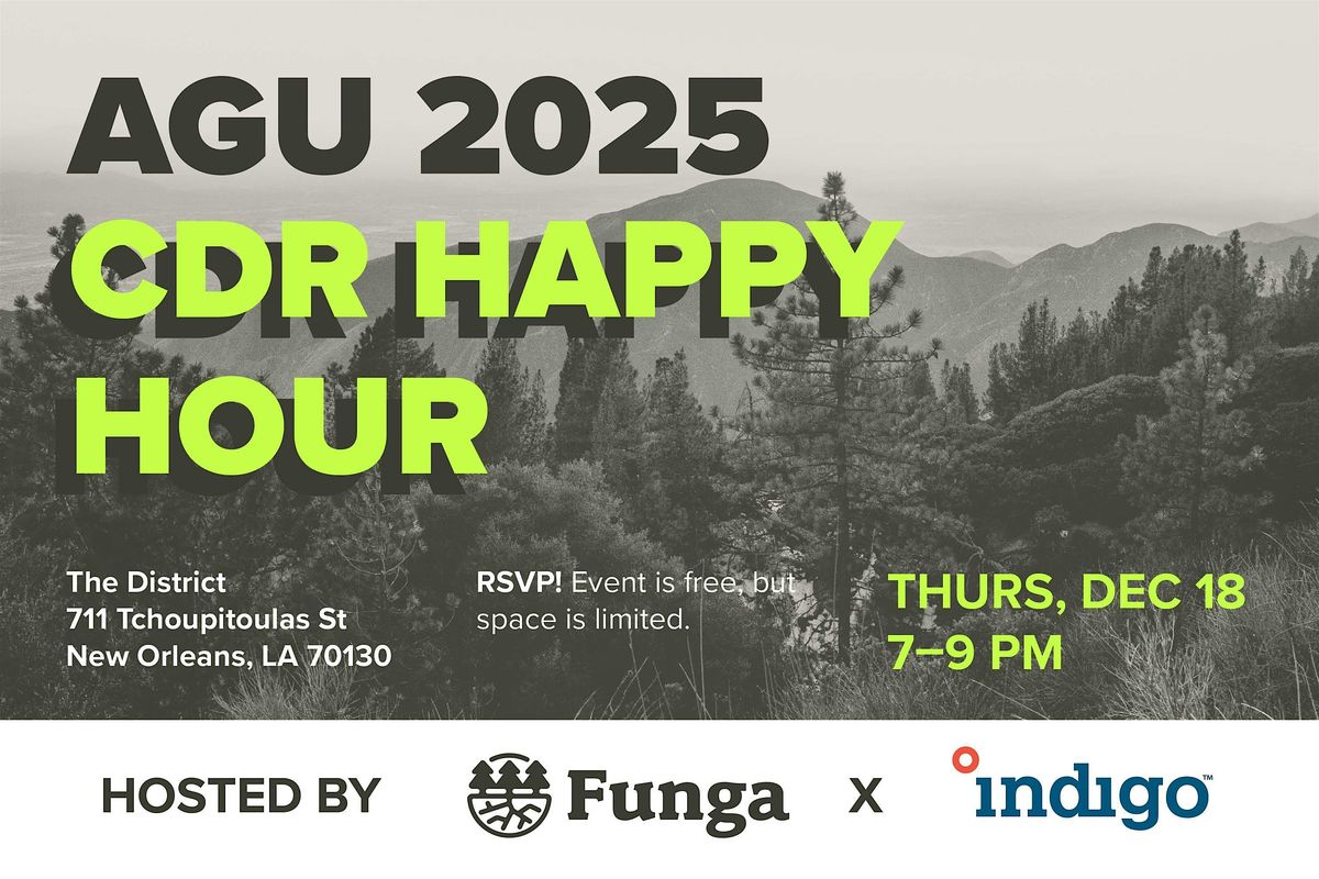 CDR Happy Hour - AGU 2025, 18 December | Event in New Orleans | AllEvents