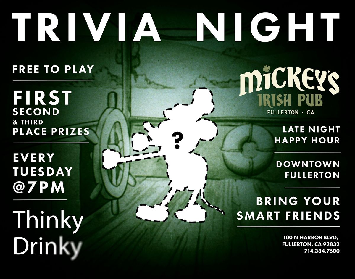 Free Trivia!  Tuesdays at Mickey's Irish Pub - Fullerton | Event in Fullerton | AllEvents