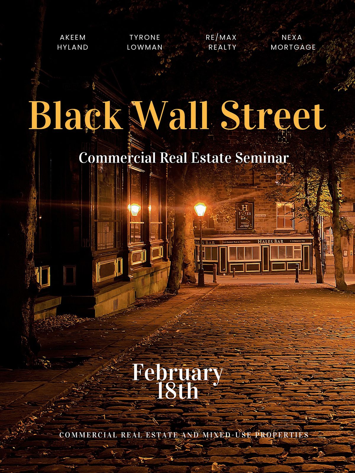 Black Wall Street Commercial and Mixed Use Real Estate Seminar, Newark