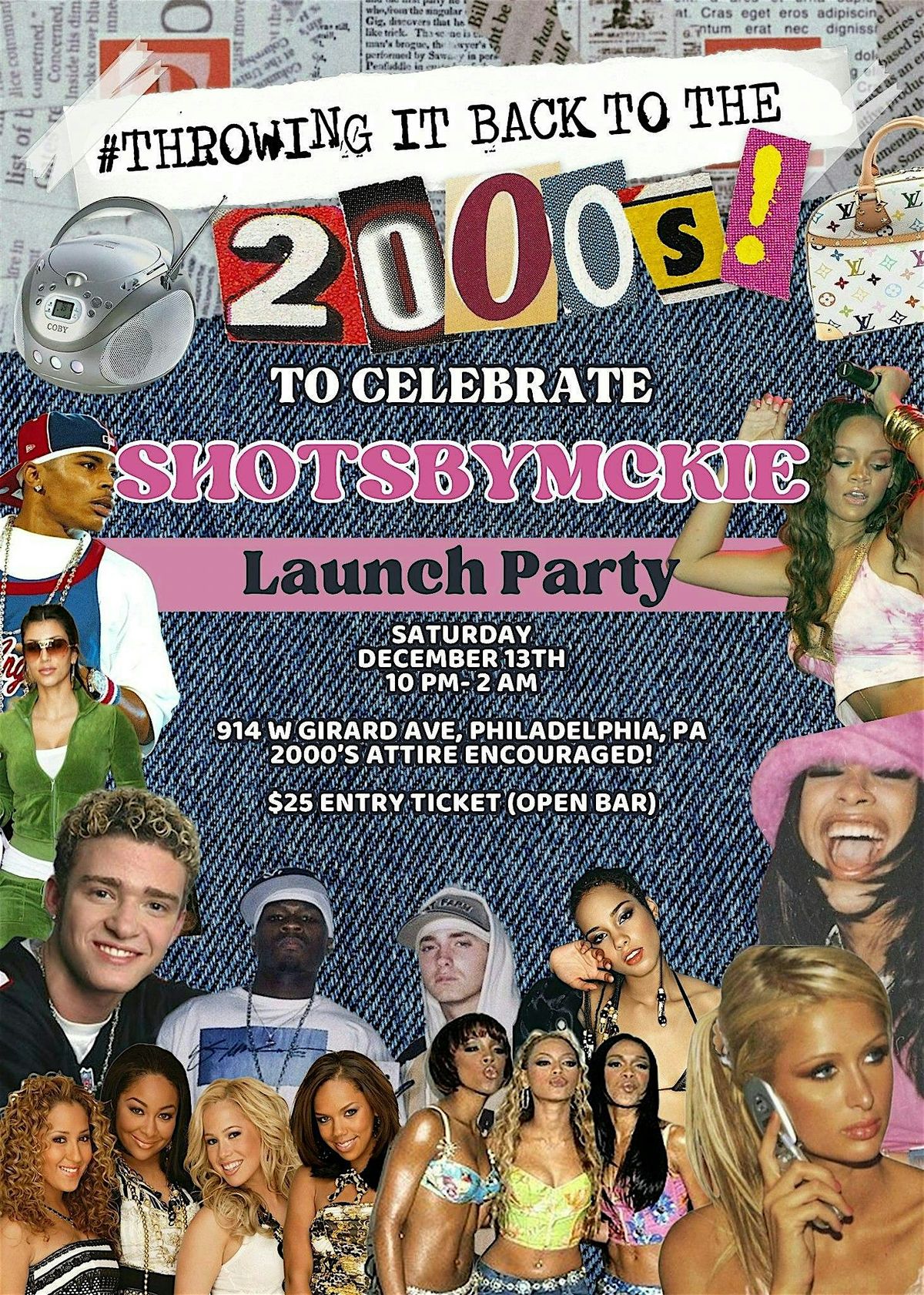 Shots On Saturday 2000s Party, 13 December | Event in Philadelphia | AllEvents