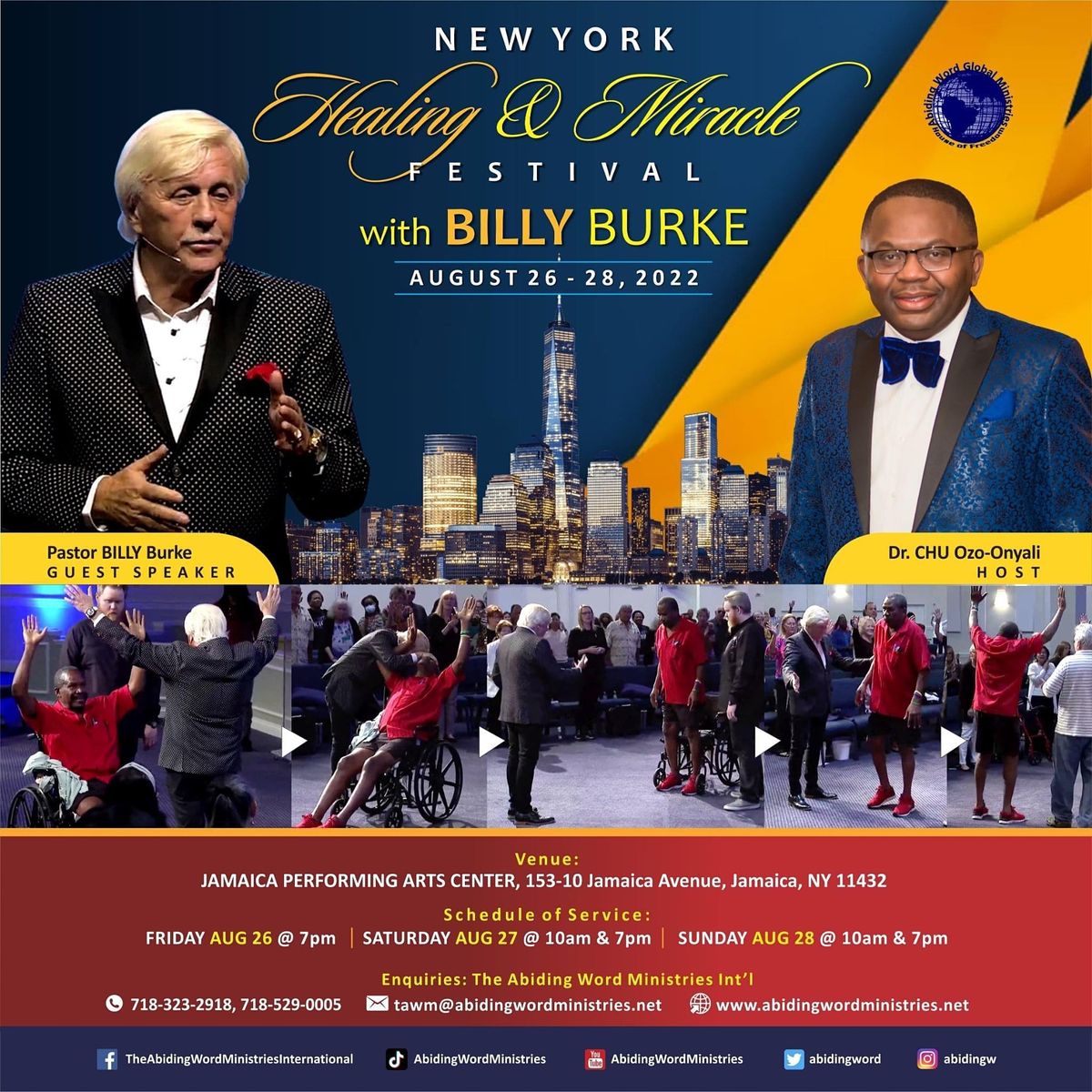 New York Healing & Miracle Festival w/ Billy Burke, Jamaica Performing