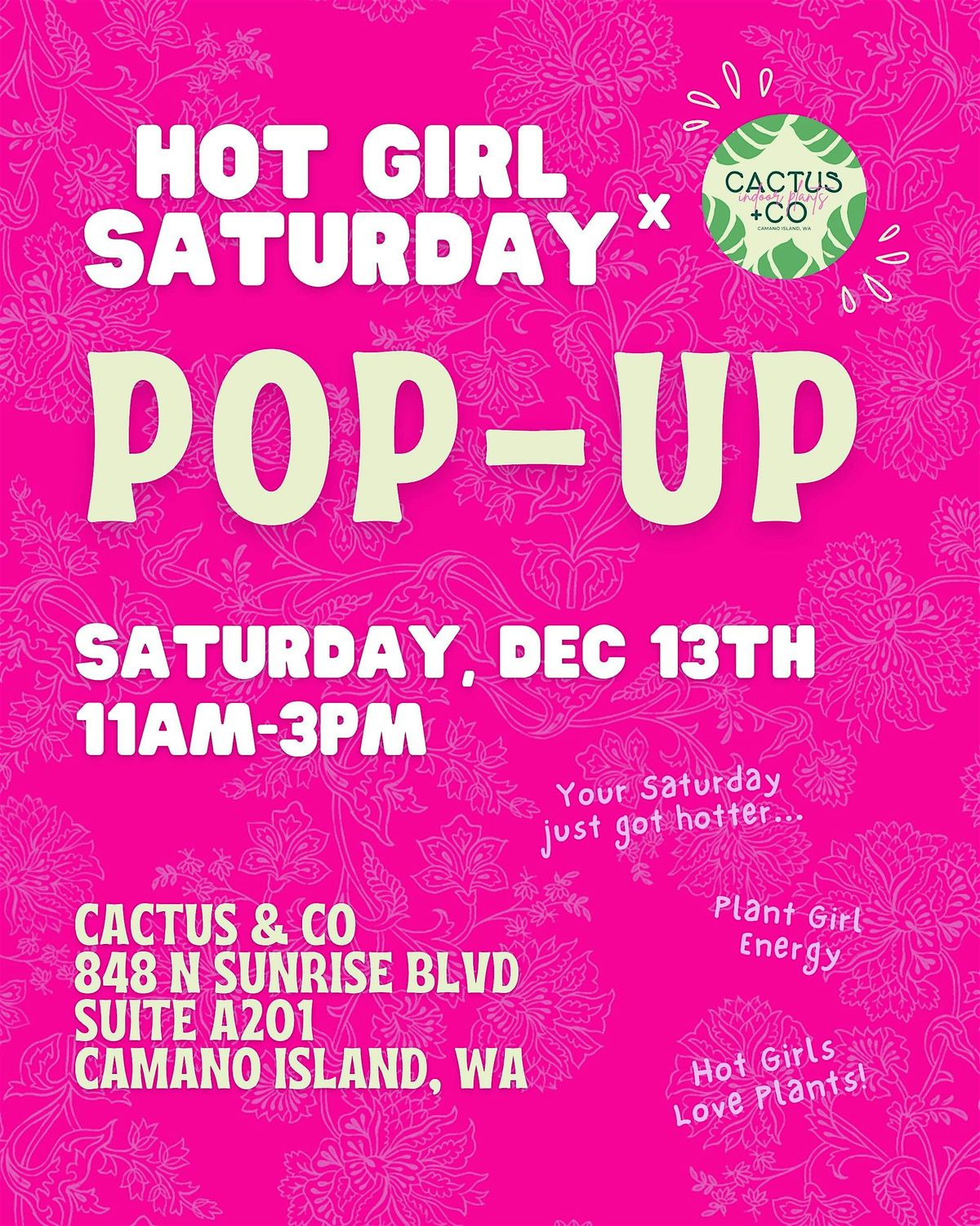 Hot Girl Saturday Pop Up, 13 December | Event in Camano | AllEvents