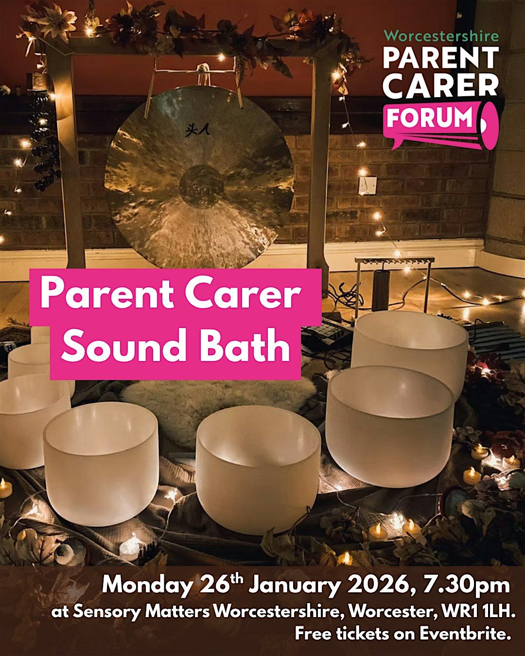 Parent Carer Sound Bath - Worcester, 26 January | Event in Worcester | AllEvents