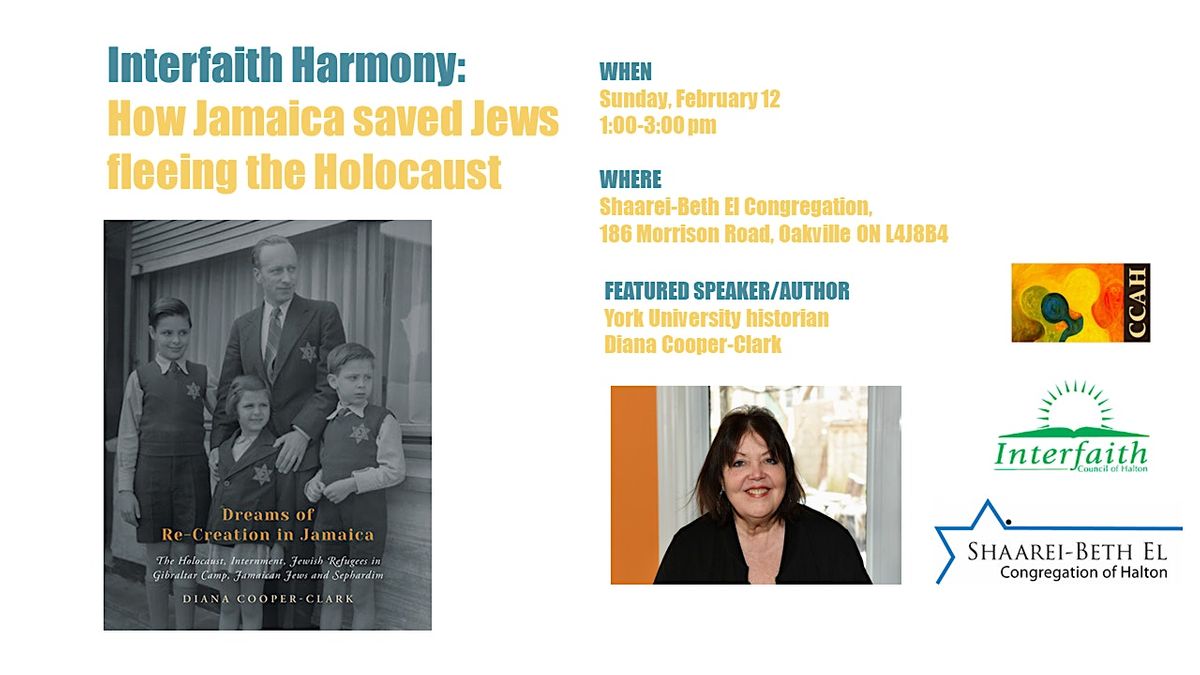 Interfaith Harmony: How Jamaica saved Jews fleeing the Holocaust, 12 February | Event in Oakville | AllEvents.in