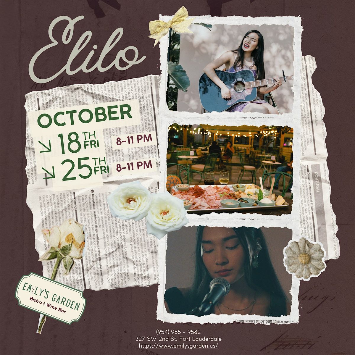 Live Music at Emilys Garden Elilo, 327 SW 2nd St, Fort Lauderdale, 25