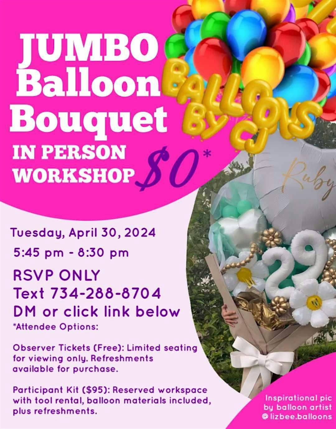 Balloons by CJs JUMBO Balloon Bouquet Caroline Kennedy