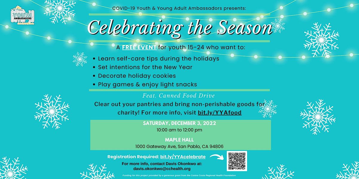 CCHS COVID19 Youth & Young Adult Ambassadors Celebrating the Season