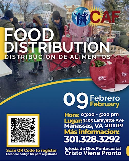 Manassas VA Food Distribution Event / Distribución de Alimentos