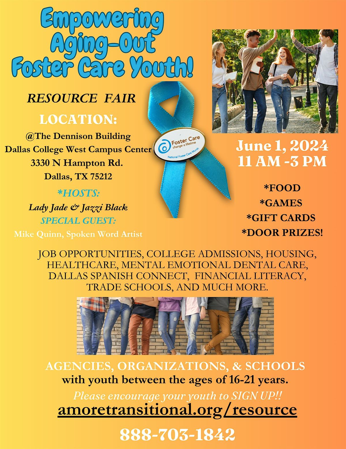 Empowering AgingOut Foster Care YouthDallas Resource Fair, 3330 N