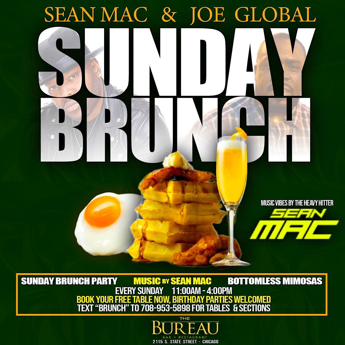 BRUNCH ON SUNDAYS WITH SEAN MAC & JOE GLOBAL | Event in Chicago | AllEvents