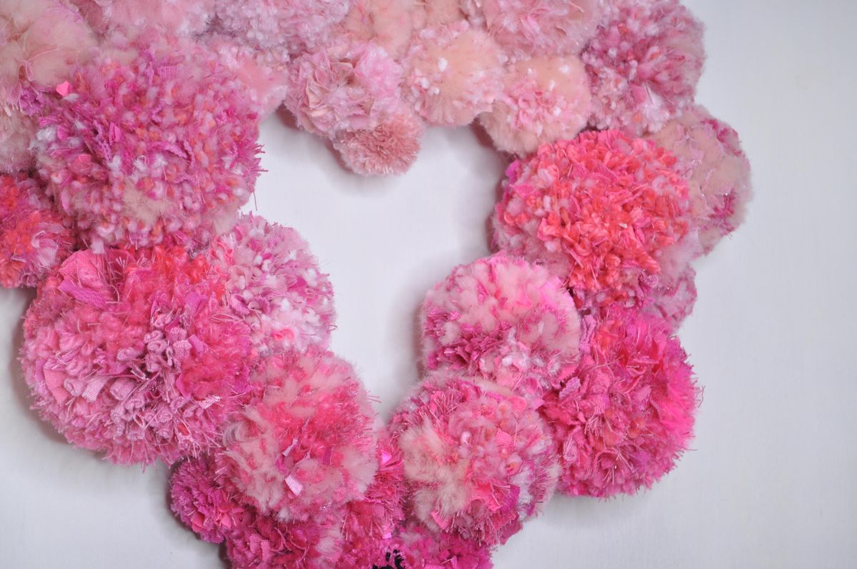 Valentine Heart Pom Pom Wreath Workshop: Online - Self-Paced | Online Event | AllEvents.in