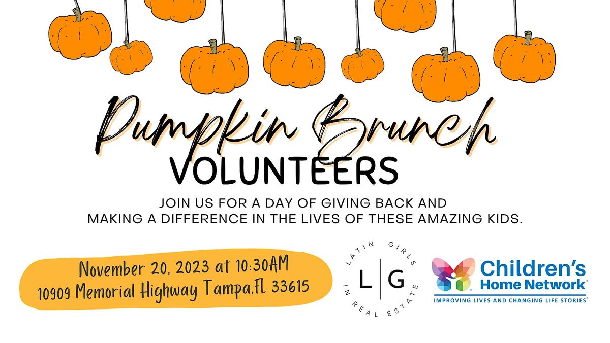 Pumpkin Brunch Volunteer, Children's Home Network, Tampa, November 20
