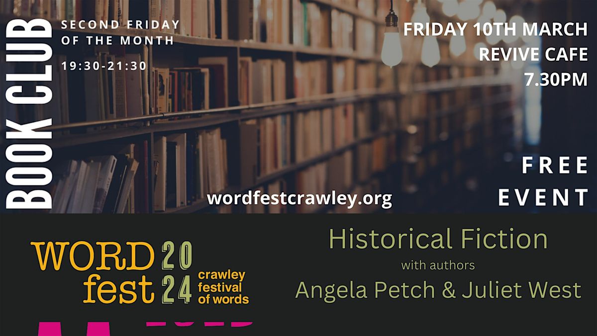 Book Club Historical Fiction, The Charis Centre, Crawley, 8 March