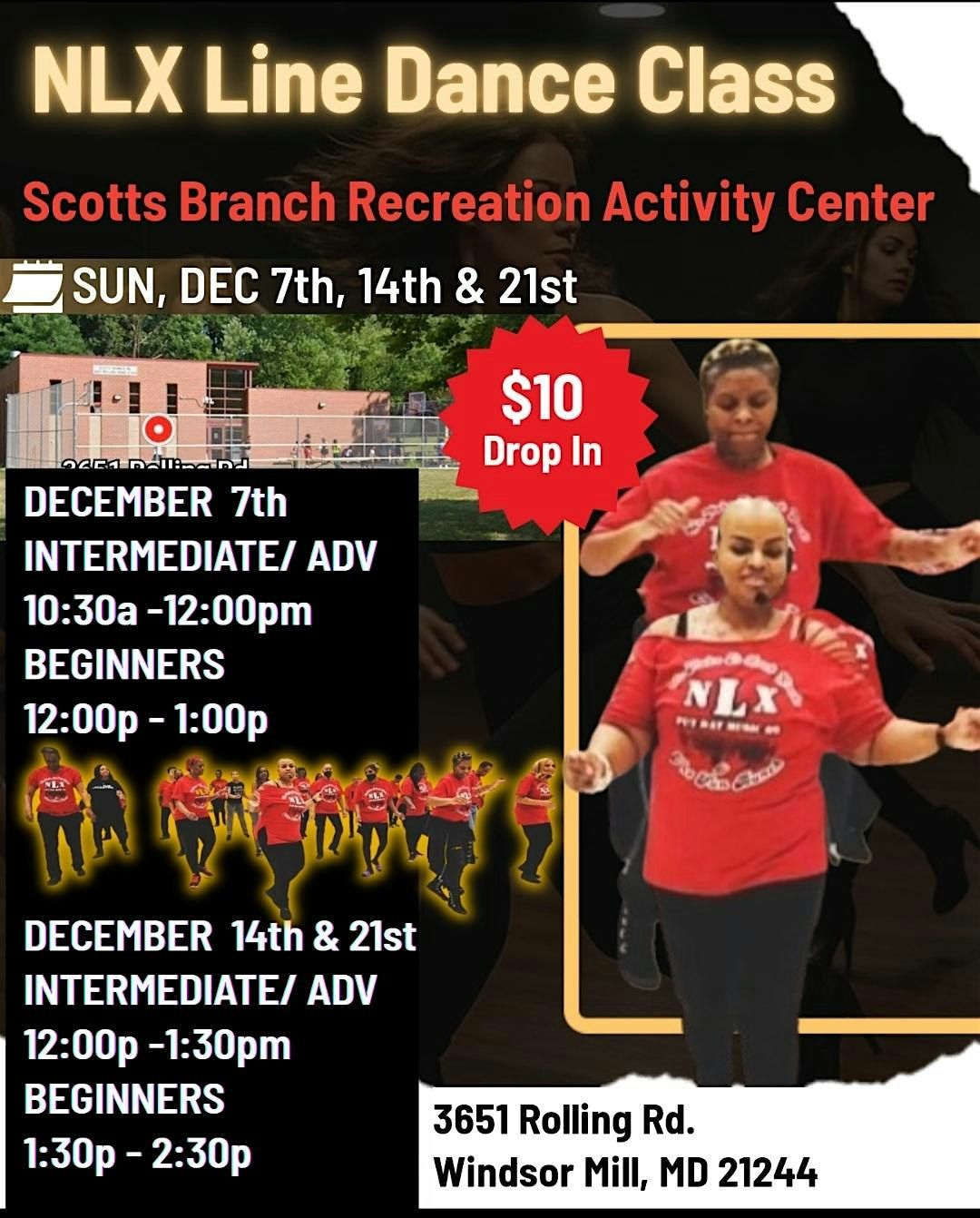 NLX LINE DANCE CLASS, 21 December | Event in Windsor Mill | AllEvents