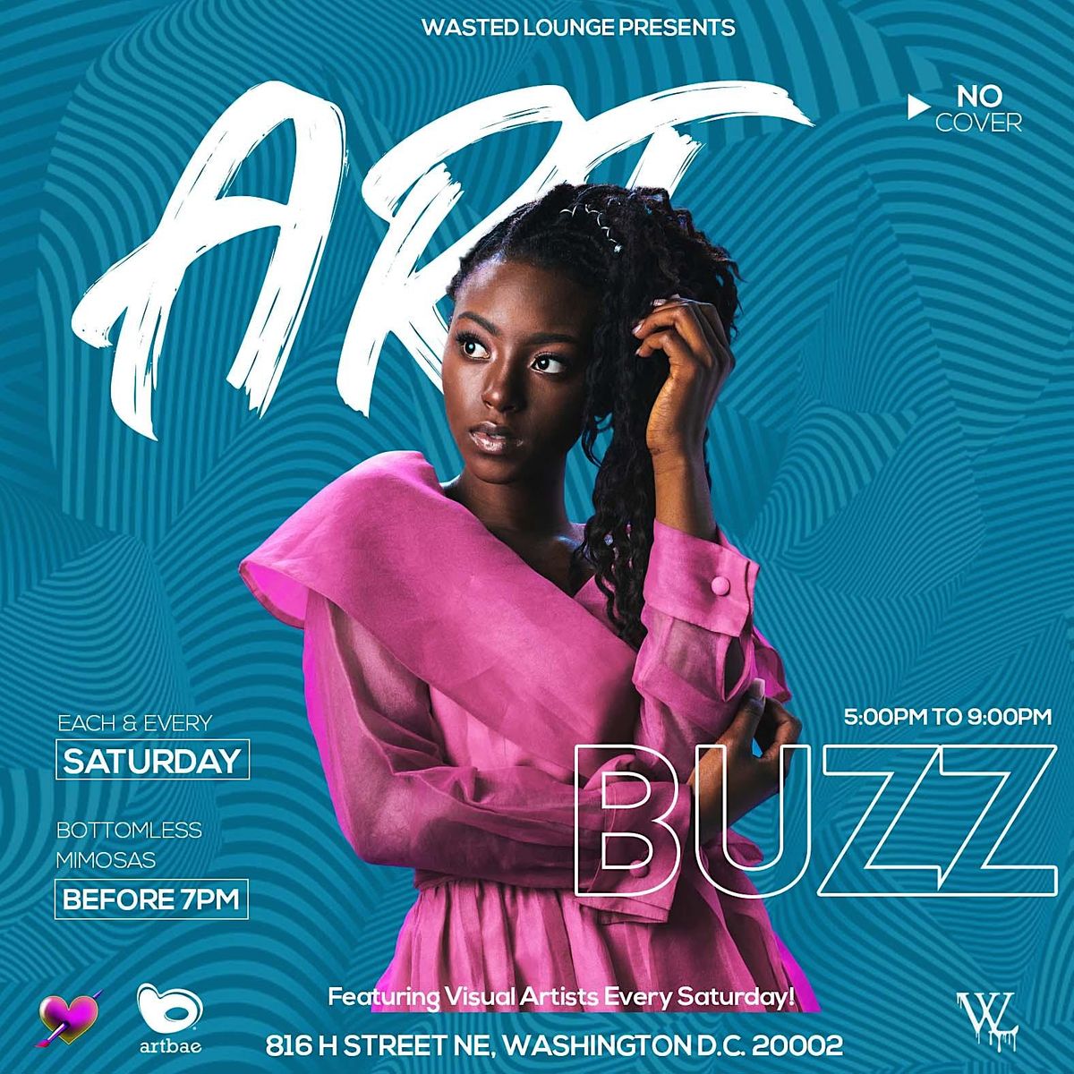 ART BUZZ: Free Art Show + Sip & Paint + Bottomless Mimosas!, Wasted Lounge,  Washington, December 10 2022 | AllEvents.in