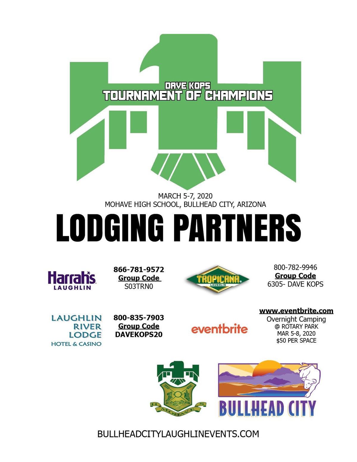 DAVE KOPS TOURNAMENT OF CHAMPIONS DRY CAMPING PASS, Rotary Park