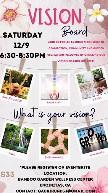 Vision Board Making Workshop, Bamboo Garden Wellness Center ...