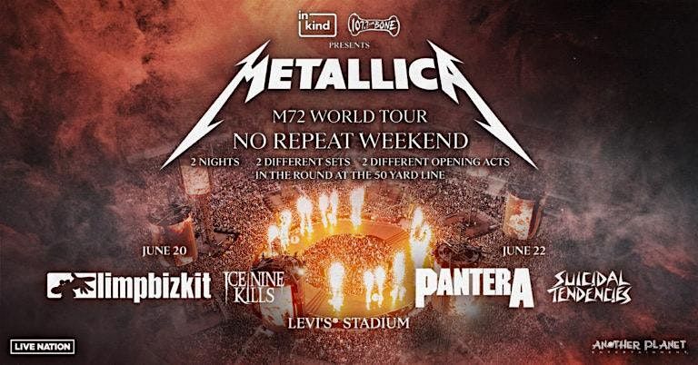 METALLICA M72 WORLD TOUR BUS R/T SAN FRANCISCO TO LEVI'S STADIUM 6/20/2025, 20 June | Event in San Francisco