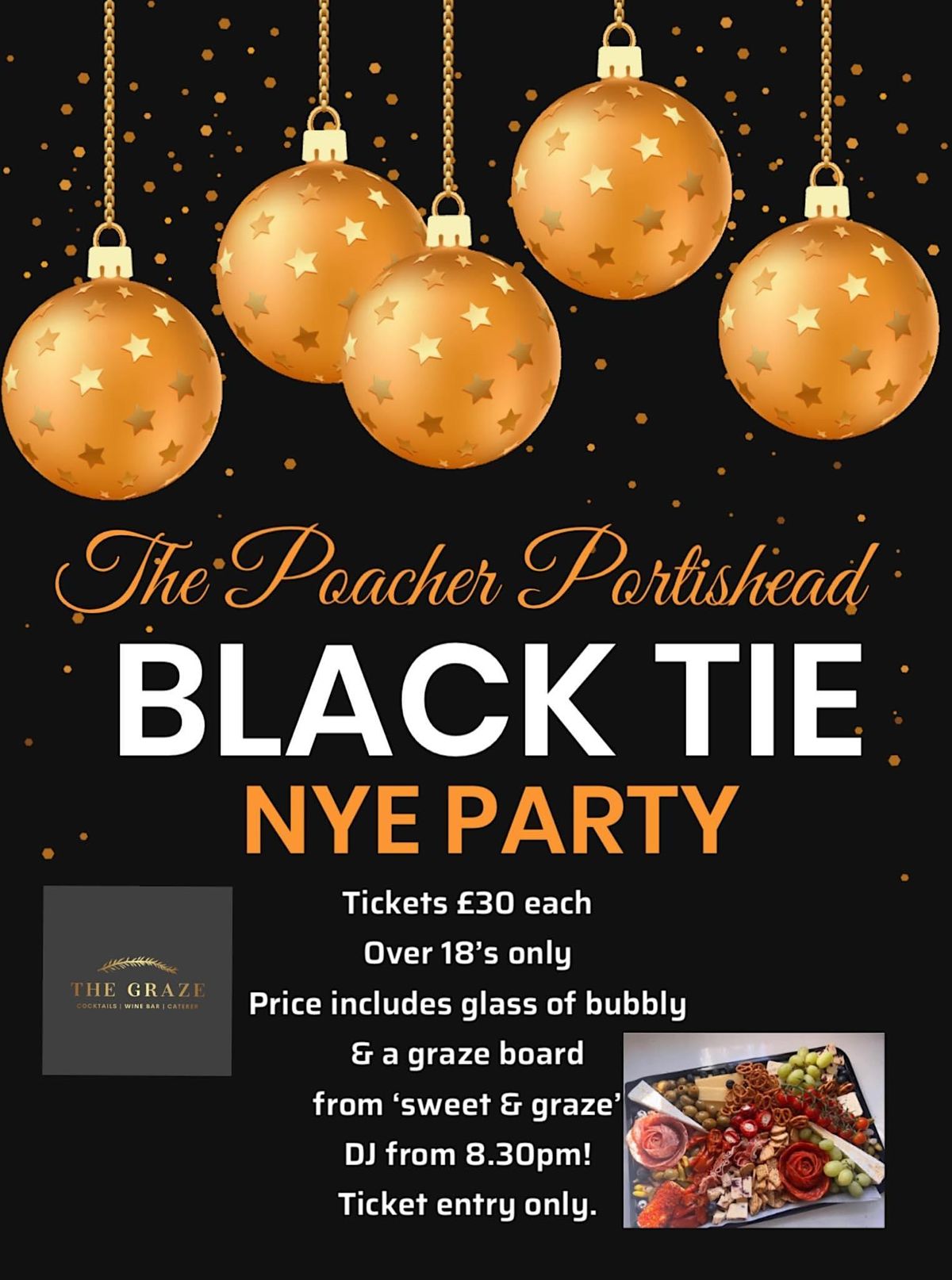 BLACK TIE NYE PARTY The Poacher Portishead 31 December To 1 January black-tie-nye-party-the-poacher-portishead-31-december-to-1-january