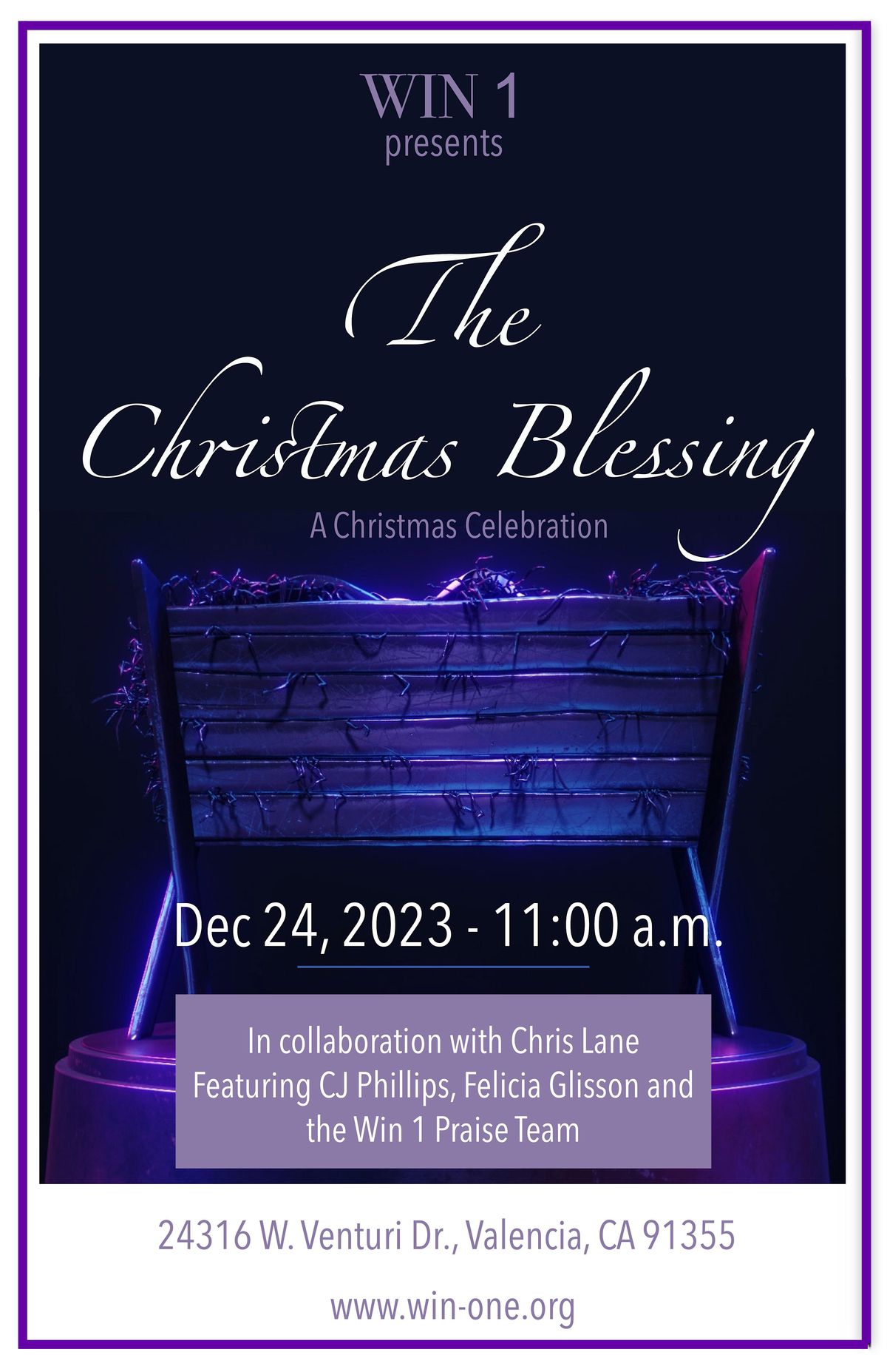 The Christmas Blessing, 24316 W Venturi Dr, Santa Clarita, December 24 2023 AllEvents.in