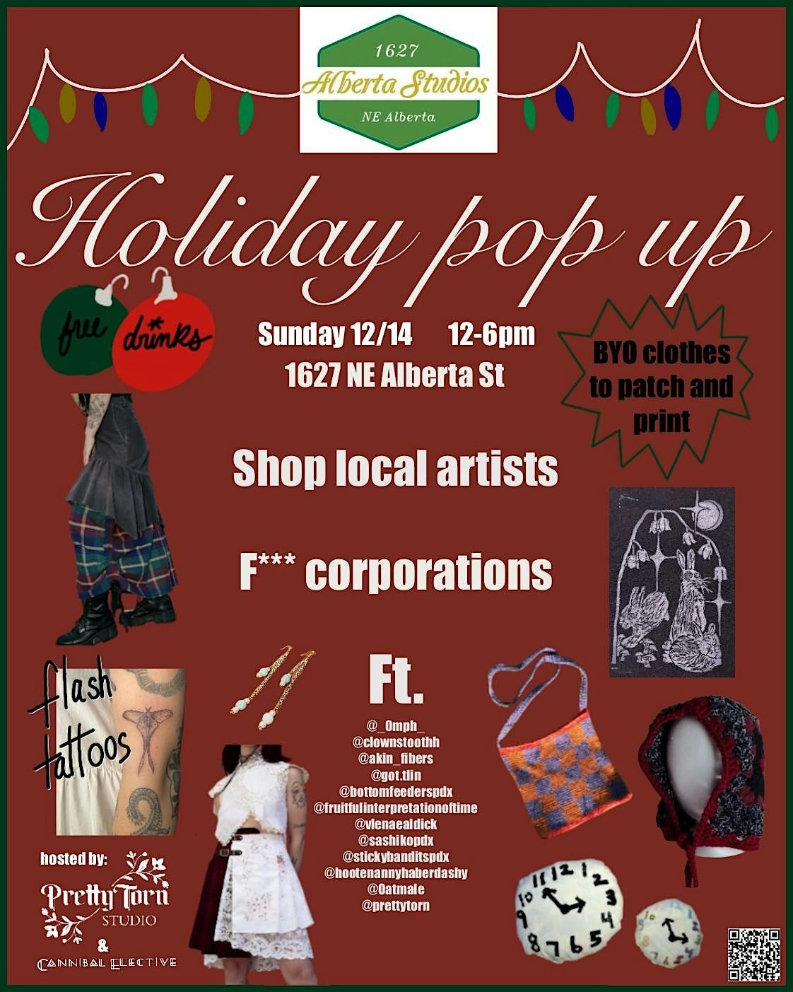 Holiday Market: BYO Clothes to Patch and Print!, 14 December | Event in Portland | AllEvents