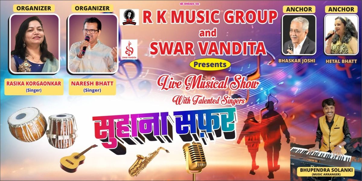 Live Musical Show - Suhana Safar, 23 August | Event in Mumbai | AllEvents