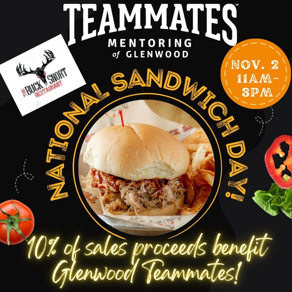Support TeamMates on National Sandwich Day!, Buck Snort Glenwood, 2