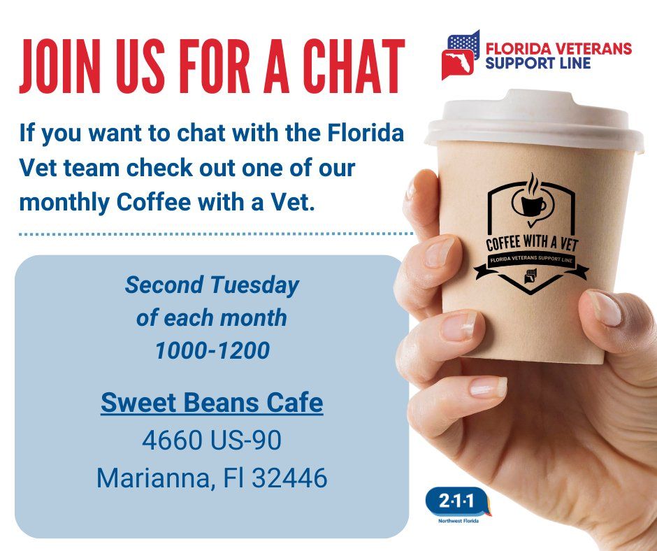 Coffee With a Vet Marianna, Sweet Beans Coffee and Café, Marianna