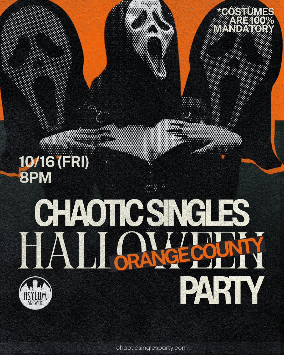 Chaotic Singles HALLOWEEN Party (Orange County)