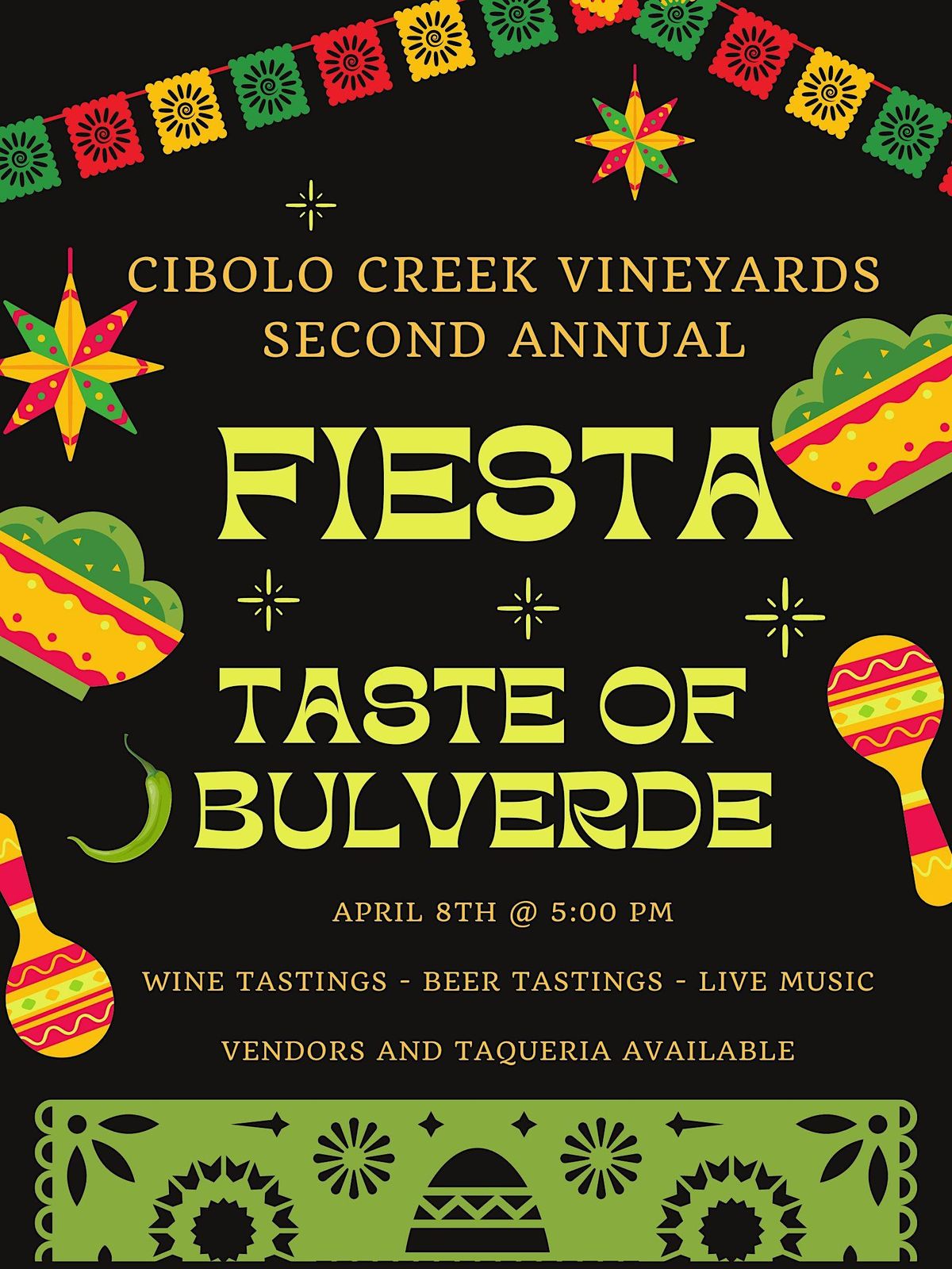 Fiesta Taste of Bulverde, Cibolo Creek Vineyards, Bulverde, 8 April 2023 AllEvents.in