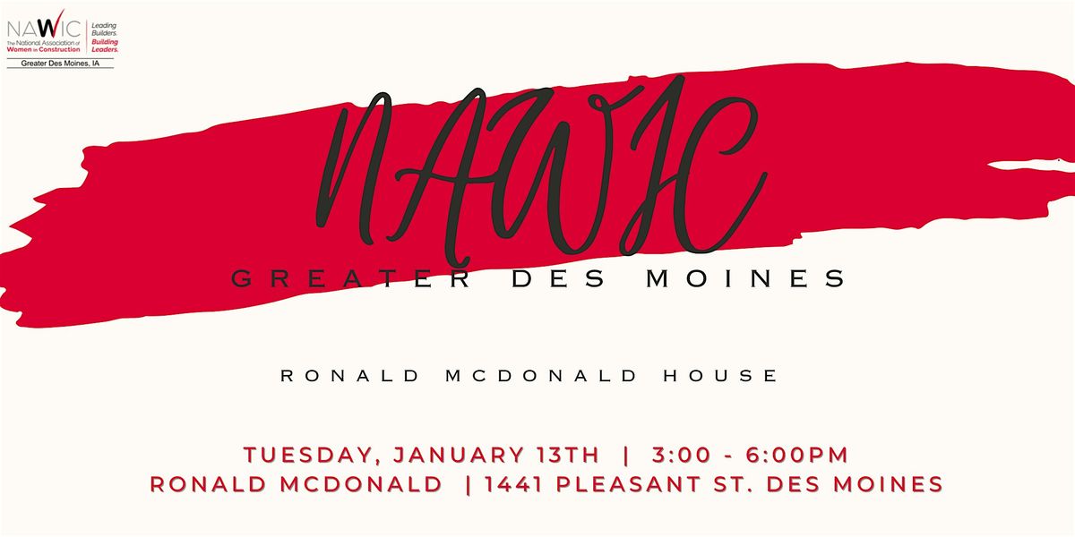 NAWIC Volunteer Opportunity at Ronald McDonald House, 13 January | Event in Des Moines | AllEvents