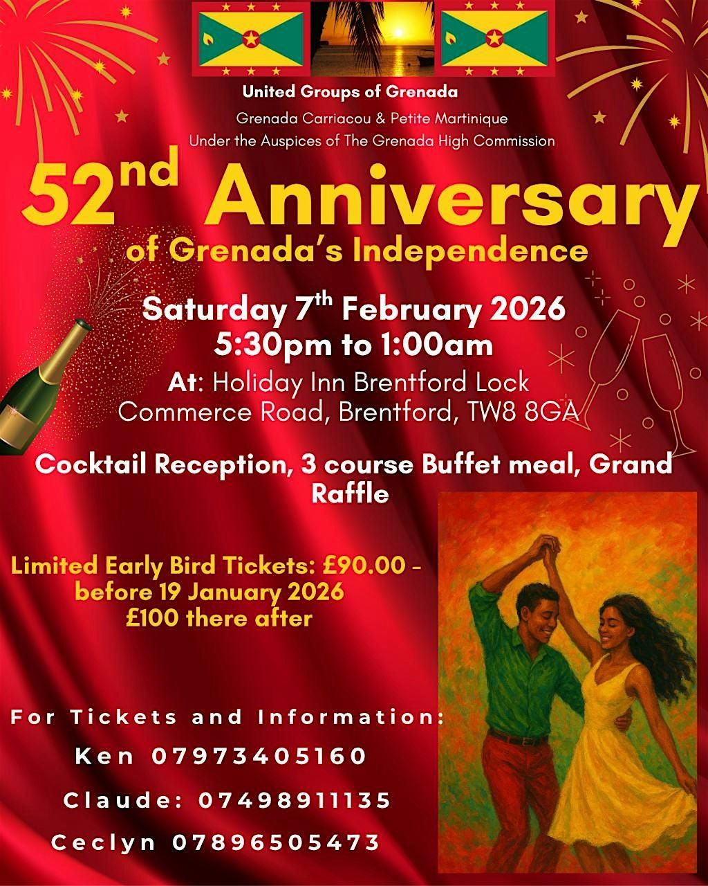 Grenada’s 52nd Anniversary of Independence, 7 February | Event in London | AllEvents
