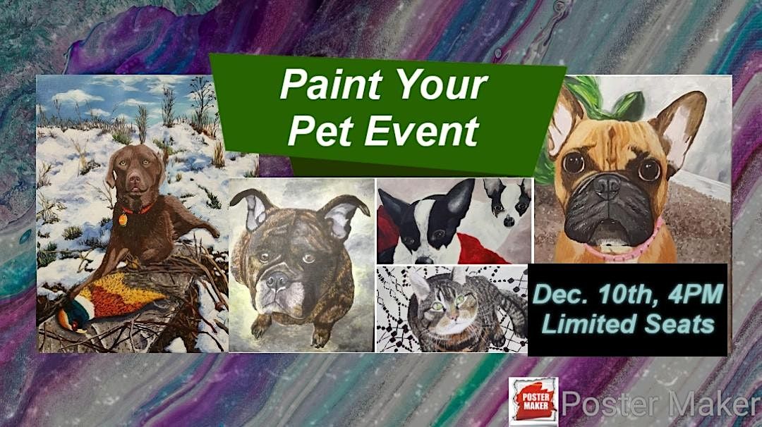 Paint Your Pet Event 12/10, The Spot, Minot, December 10 2023