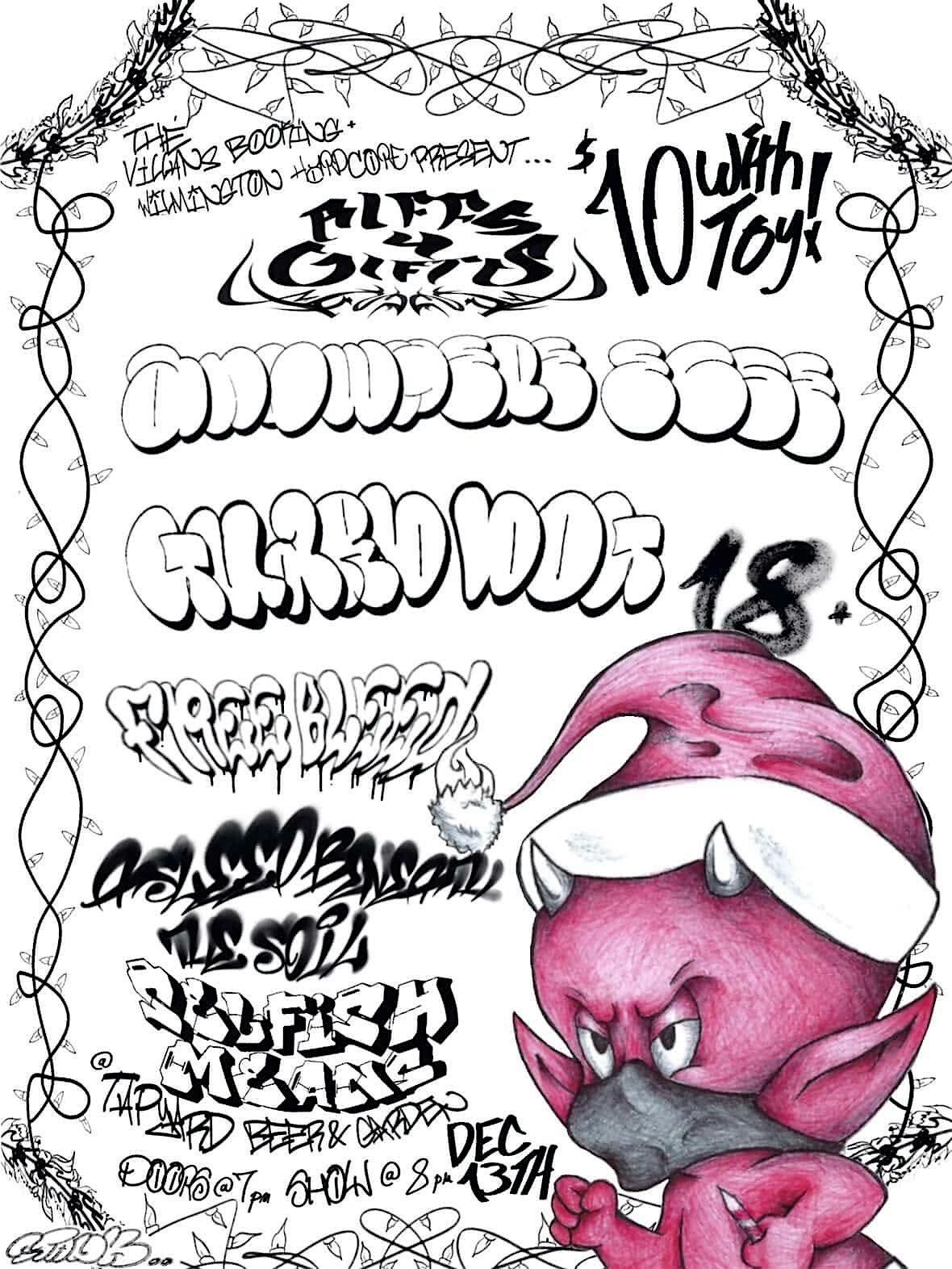 The Villains Booking and Wilmington Hardcore Presents: Riffs for Gifts, 13 December | Event in Wilmington