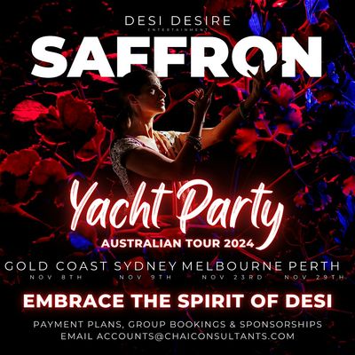 Desi Desire: SAFFRON YACHT PARTY SYDNEY, King Street Wharf Darling