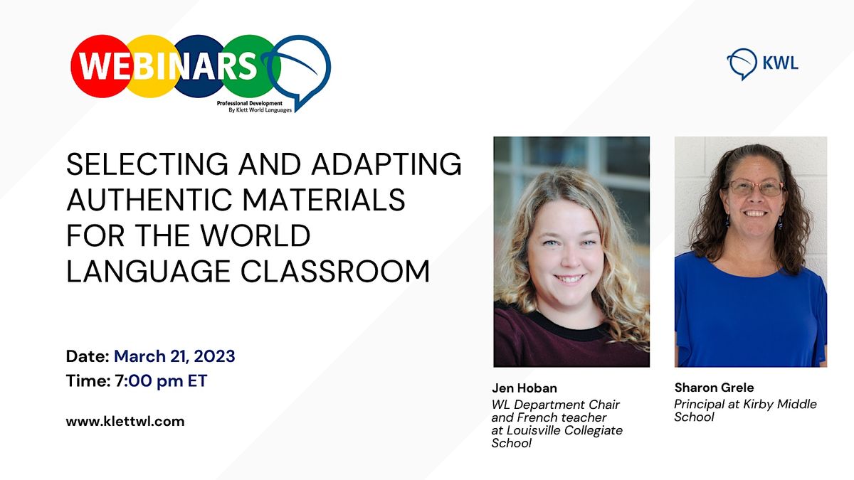 Selecting and adapting authentic materials for the world language