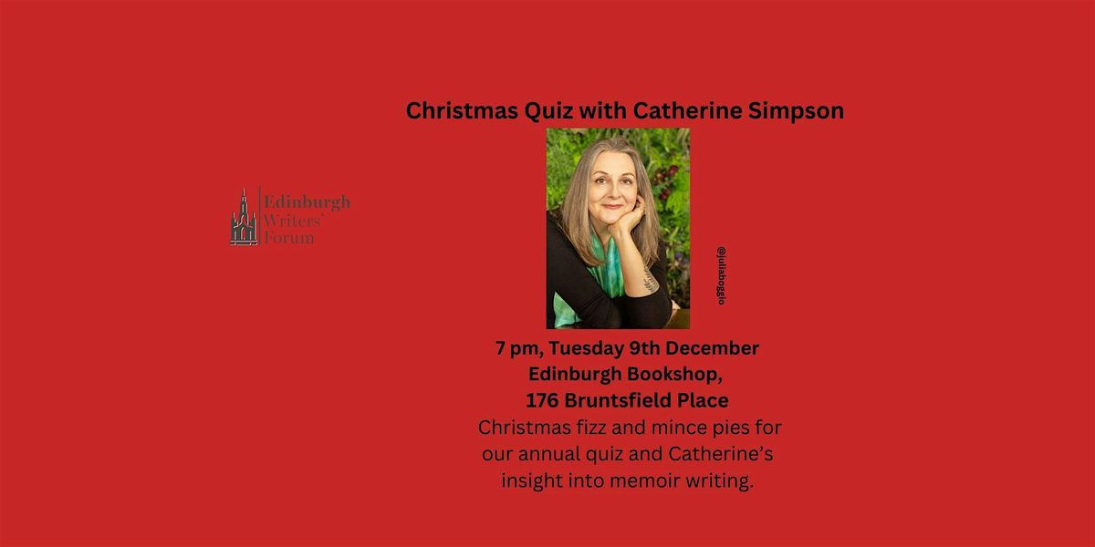 EWF Christmas Quiz with Memoir Author Catherine Simpson, 9 December | Event in Edinburgh | AllEvents