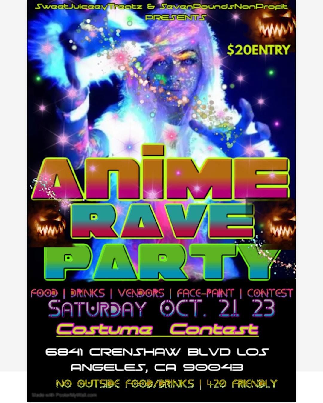 ANIME RAVE PARTY, Project 43 Team Post Center, Los Angeles, 21 October ...