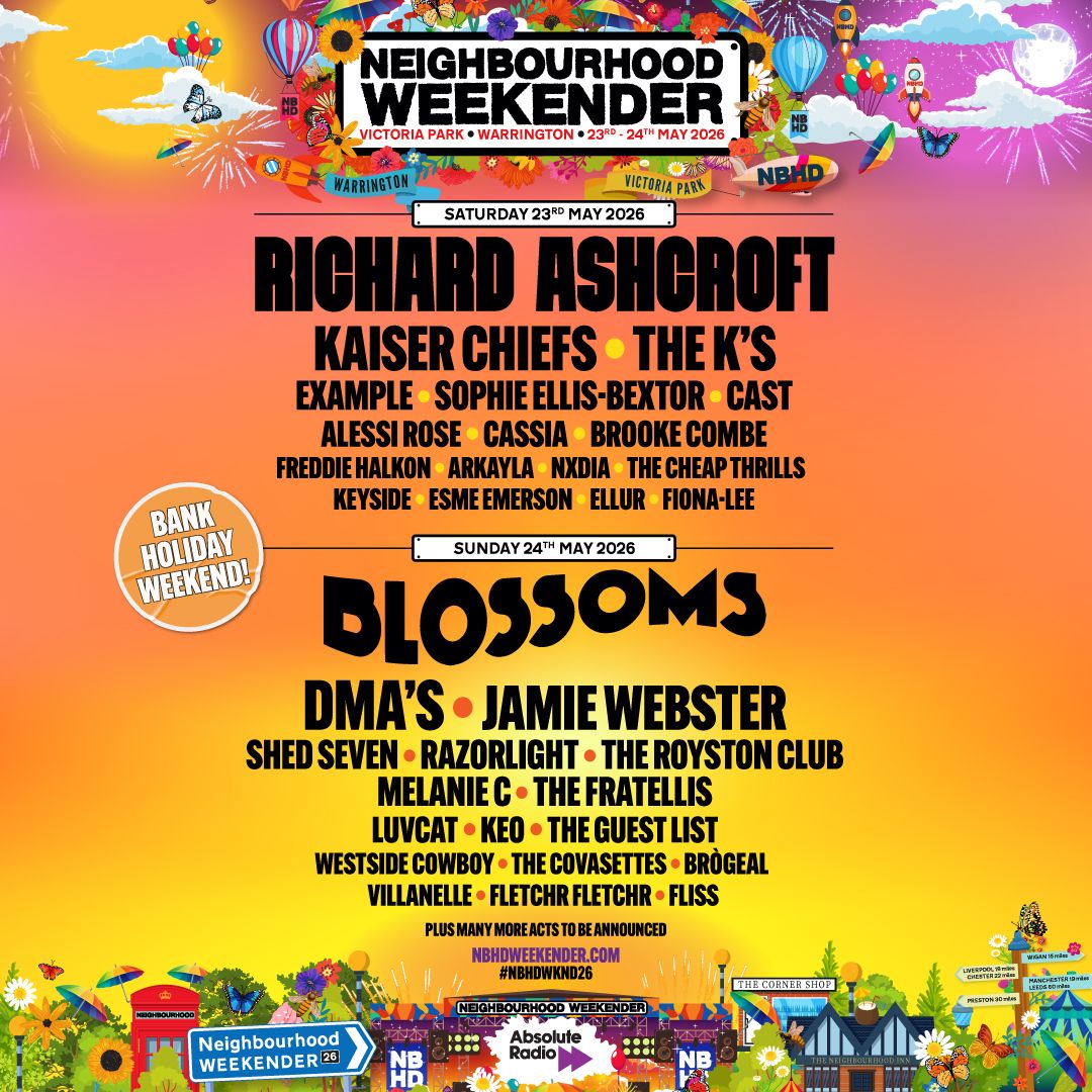 Neighbourhood Weekender 2026 - Weekend Tickets, 23 May | Event in Warrington | AllEvents